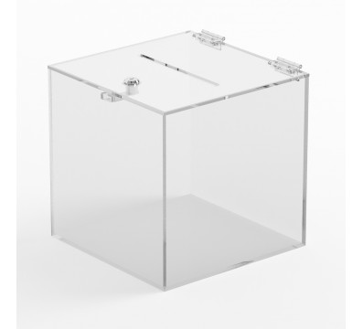 E-1202 URN - Urna da banco in plexiglass trasparente - Misure: 25x25x H 25 cm.