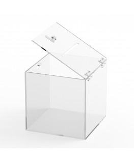E-1202 URN - Urna da banco in plexiglass trasparente - Misure: 25x25x H 25 cm.