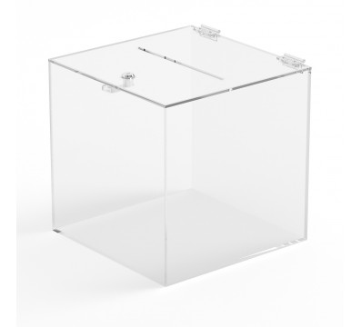 E-1203 URN - Urna da banco in plexiglass trasparente - Misure: 30x30x H 30 cm.