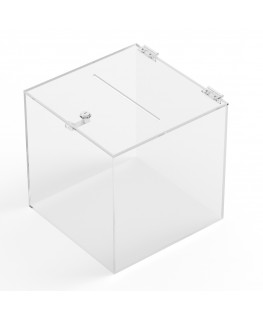 E-1203 URN - Urna da banco in plexiglass trasparente - Misure: 30x30x H 30 cm.