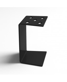 E-1205 PPE-C - Portaforbici in plexiglass nero lucido - Misure: 12x9x H 16 cm.