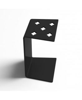 E-1205 PPE-C - Portaforbici in plexiglass nero lucido - Misure: 12x9x H 16 cm.
