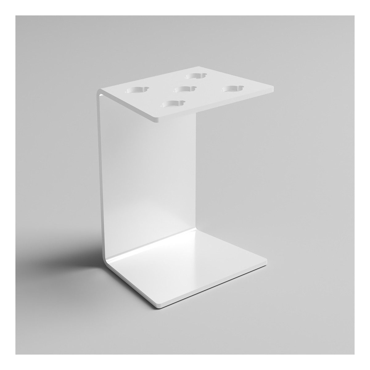 E-1205 PPE-D - Portaforbici in plexiglass bianco lucido - Misure: 12x9x H 16 cm.