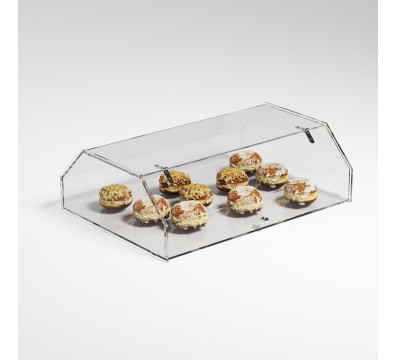 E-1207 VET - Vetrina da banco in plexiglass trasparente - Misure: 60 x 43 x H19 cm