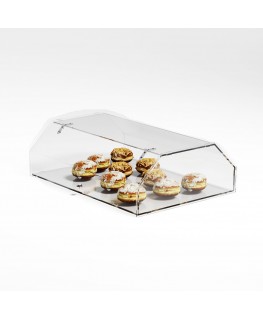 E-1207 VET - Vetrina da banco in plexiglass trasparente - Misure: 60 x 43 x H19 cm