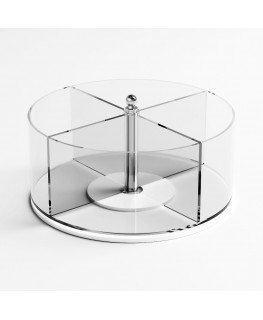 E-1208 POB - Porta bustine da zucchero da tavolo girevole in plexiglass trasparente