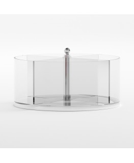 E-1208 POB - Porta bustine da zucchero da tavolo girevole in plexiglass trasparente