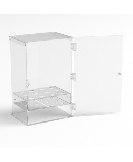 E-1216 PCN - Porta coni gelato in plexiglass trasparente a 12 fori - Misure: 30x23x H50 cm