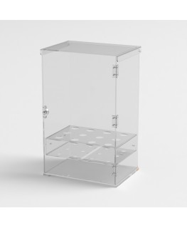 E-1216 PCN - Porta coni gelato in plexiglass trasparente a 12 fori - Misure: 30x23x H50 cm