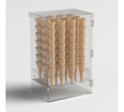 Supporto Doppio Strato 12 Fori Wanfoou - Porta Cono Gelato Trasparente In Acrilico Con 12 Fori, Supporto Per Coni In Acrilico A 2 Ripiani, Per Cupcake, Popcorn, Ristorante, Zucchero, Feste O Buffet Supporto Coni