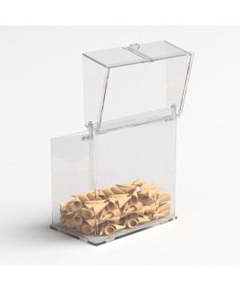 E-1217 PCN - Porta coni porta cialde gelato in plexiglass trasparente - Misure: 32x20x H36 cm