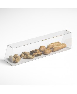 E-1189 PAR-D - Parafiato parasputi in plexiglass trasparente per alimenti con pannelli laterali - Misure: 120x30x H30 cm