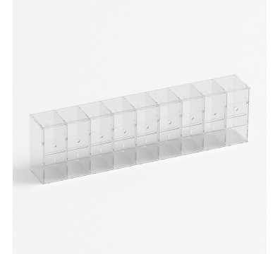 Espositore Gratta E Vinci Da Soffitto In Plexiglass A 6 Contenitori Munito Di Sportellino Frontale Lato Rivenditore