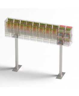 E-1220 EGV-H - Espositore gratta e vinci da banco in plexiglass trasparente a 12 contenitori con sportellino frontale lato ri...