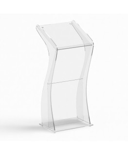 E-1223 LEG - Leggio in plexiglass trasparente con piano inclinato - Misure: 56x53xH 128