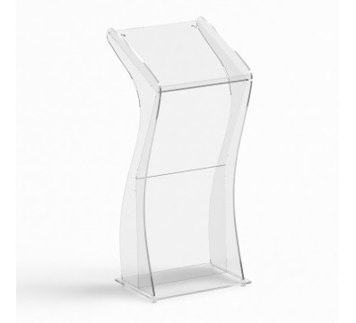 E-1223 LEG - Leggio in plexiglass trasparente con piano inclinato - Misure: 56x53xH 128