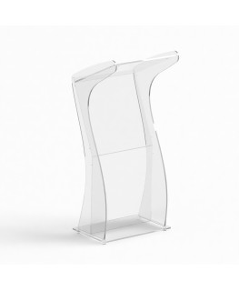 E-1223 LEG - Leggio in plexiglass trasparente con piano inclinato - Misure: 56x53xH 128