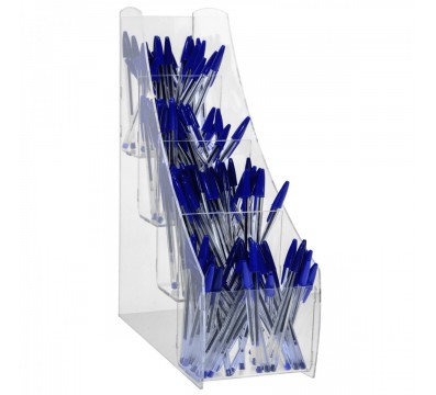 E-411 - Porta penne da banco in plexiglass trasparente