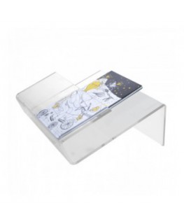 E-414 - Espositore da banco in plexiglass trasparente porta riviste e quotidiani modulare