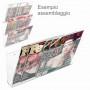 Transparentes Plexiglas-Wanddisplay für Zeitschriften und Zeitungen modular