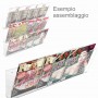 Transparentes Plexiglas-Wanddisplay für Zeitschriften und Zeitungen modular