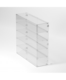 E-354 VET - Ampia vetrina espositiva in plexiglass trasparente a 5 ripiani - Misure: 100 x 30 x h100 cm
