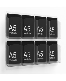 E-403 - Porta depliant da parete - Tasca per depliant formato A5