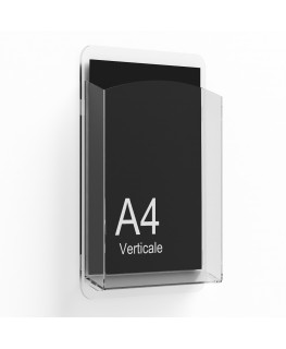 E-402 - Porta depliant da parete - Tasca per depliant formato A4