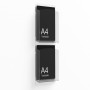 Wall mounted brochure holder - A4 brochure pocket