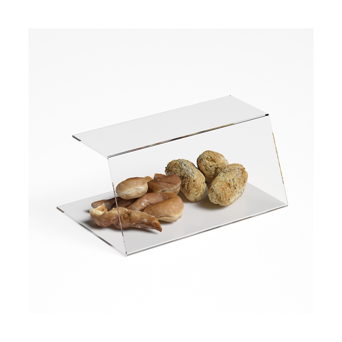 E-133 PAR-A - Parafiato in plexiglass trasparente per alimenti - Larghezza 45 cm
