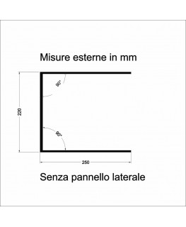 E-1186 PAR-B - Parafiato parasputi in plexiglass trasparente per alimenti - Misure: 60x25x H22 cm