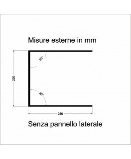 E-1186 PAR-C - Parafiato parasputi in plexiglass trasparente per alimenti - Misure: 90x25x H22 cm