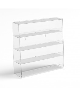 E-721 PCR - Porta caramelle in plexiglass trasparente a 4 ripiani da banco e da parete