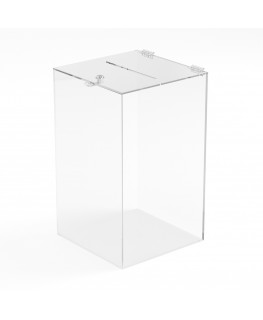 E-256 URN - Urna da banco in plexiglass trasparente - Misure: 30x30x H 50 cm.