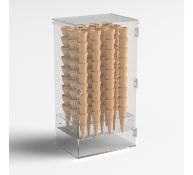 E-192 PCN - Porta coni gelato in plexiglass trasparente a 12 fori