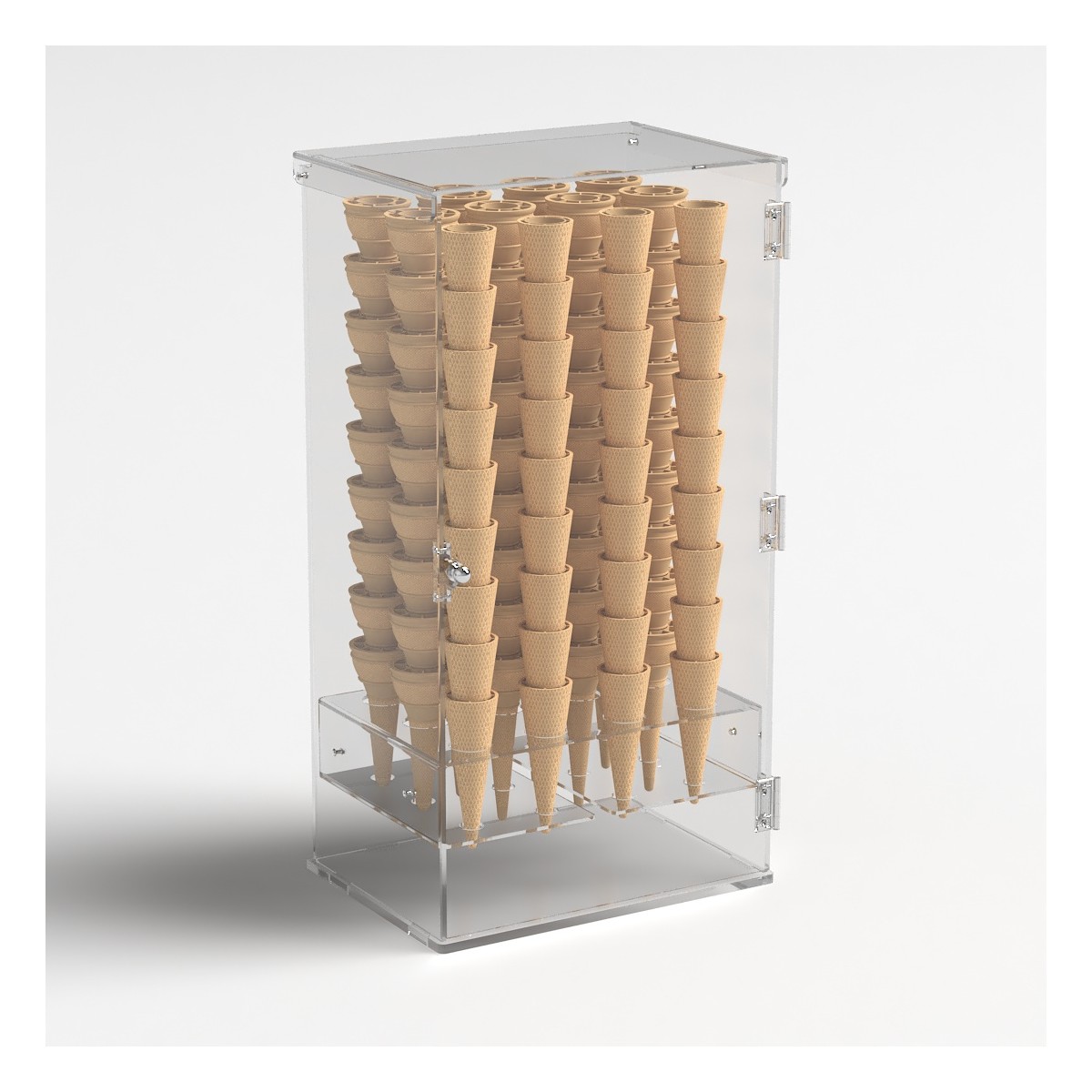 Expositor para conos de helado con 12 orificios