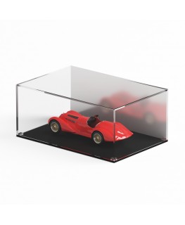 E-948 TEC-X - Personalizzabile - Teca espositiva in plexiglass da banco con base nera appoggiata | lato bianco - spess. 5 mm