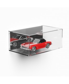 E-972 TEC-X - Personalizzabile - Teca espositiva in plexiglass da parete con retro avvitato base trasparente | specchio later...
