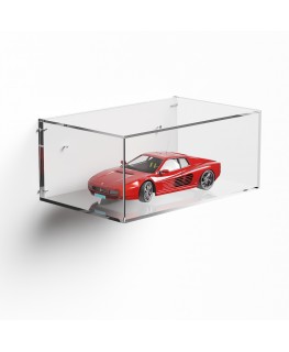 E-973 TEC-X - Personalizzabile - Teca espositiva in plexiglass da parete con retro avvitato base e lato trasparenti - spess. ...