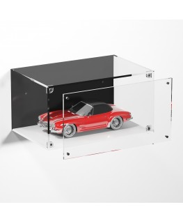 E-975 TEC-X - Personalizzabile - Teca espositiva in plexiglass da parete con sportello e chiusura a calamita base bianca | la...
