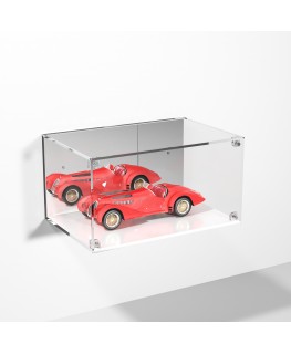 E-976 TEC-X - Personalizzabile - Teca espositiva in plexiglass da parete con sportello e chiusura a calamita base bianca | sp...