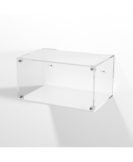 E-977 TEC-X - Personalizzabile - Teca espositiva in plexiglass da parete con sportello e chiusura a calamita base bianca | la...