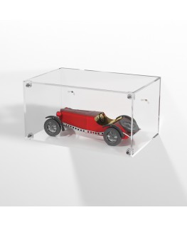 E-977 TEC-X - Personalizzabile - Teca espositiva in plexiglass da parete con sportello e chiusura a calamita base bianca | la...