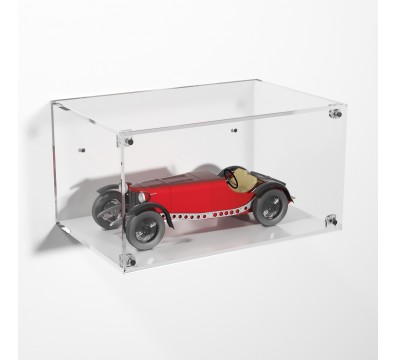 E-977 TEC-X - Personalizzabile - Teca espositiva in plexiglass da parete con sportello e chiusura a calamita base bianca | la...