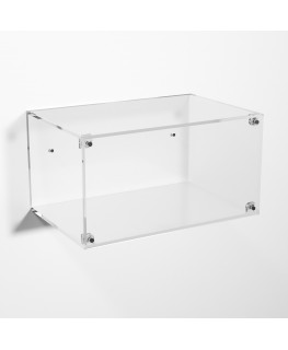 E-977 TEC-X - Personalizzabile - Teca espositiva in plexiglass da parete con sportello e chiusura a calamita base bianca | la...