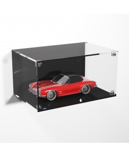 E-979 TEC-X - Personalizzabile - Teca espositiva in plexiglass da parete con sportello e chiusura a calamita base e lato neri...