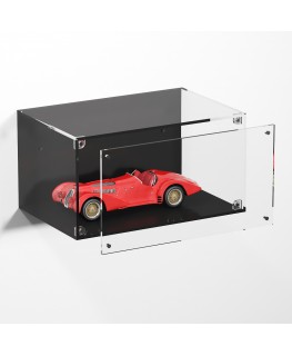 E-979 TEC-X - Personalizzabile - Teca espositiva in plexiglass da parete con sportello e chiusura a calamita base e lato neri...
