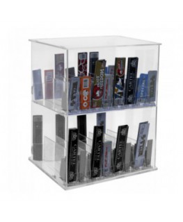 E-426 - Espositore in plexiglass trasparente porta cartine - L 25 x P 20 cm.