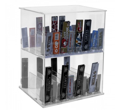 E-426 - Espositore in plexiglass trasparente porta cartine - L 25 x P 20 cm.