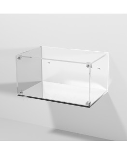 E-982 TEC-X - Personalizzabile - Teca espositiva in plexiglass da parete con sportello e chiusura a calamita base a specchio ...